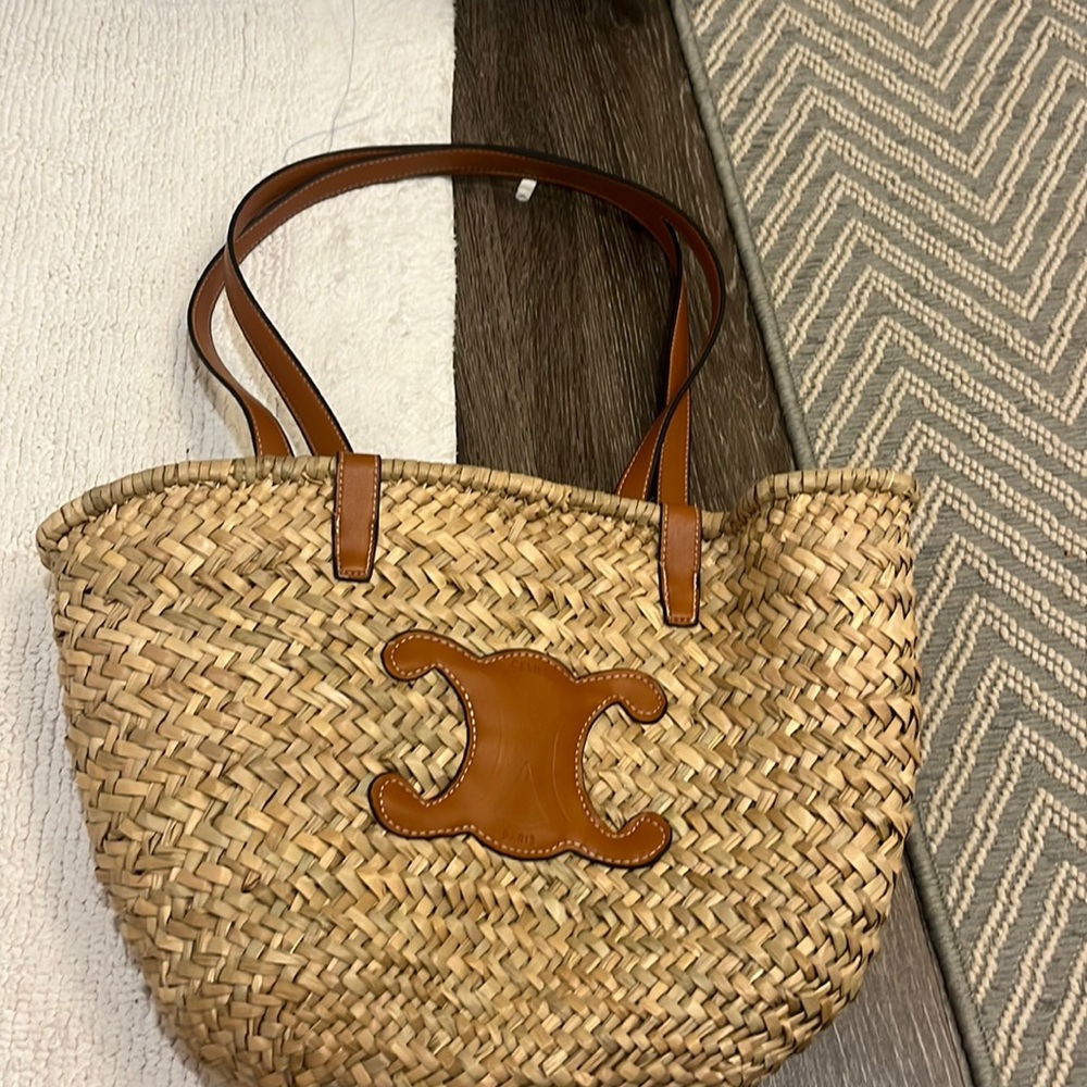 Rattan designer shoulder bag